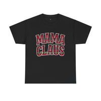 Load image into Gallery viewer, Mama Claus Plaid T-Shirt — Christmas Mom Holiday Tee