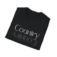 Load image into Gallery viewer, Country Reflection T-Shirt — Mirrored Typography Country Music Tee