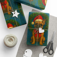 Load image into Gallery viewer, Wrapping Paper - French Bull Dog Christmas Design