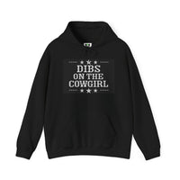 Load image into Gallery viewer, Dibs on the Cowgirl Hoodie for the man with a plan.
