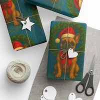 Load image into Gallery viewer, Wrapping Paper - French Bull Dog Christmas Design