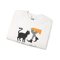 Load image into Gallery viewer, Halloween Black Cat Unisex Crewneck Sweatshirt - Southern Witch Vibes

