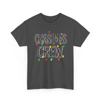 Load image into Gallery viewer, Christmas Crew T‑Shirt – Festive Holiday Tee with Colorful Christmas Lights