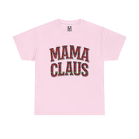 Load image into Gallery viewer, Mama Claus Plaid T-Shirt — Christmas Mom Holiday Tee