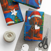 Load image into Gallery viewer, Dachshund Christmas Wrapping Paper — Cute Sausage Dog Holiday Gift Wrap