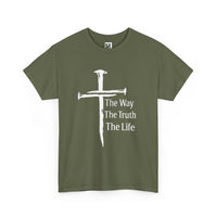 Load image into Gallery viewer, Christian Cross T-Shirt — "The Way The Truth The Life" Faith Tee