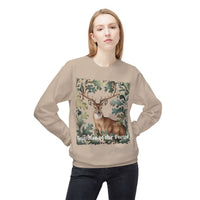 Load image into Gallery viewer, Stag Fleece Sweatshirt - Majestic Image of a Stag in the Forrest