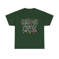 Load image into Gallery viewer, Christmas Crew T‑Shirt – Festive Holiday Tee with Colorful Christmas Lights