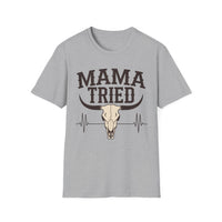 Load image into Gallery viewer, Mama Tried T-Shirt — Western Skull Graphic Tee for Country Moms