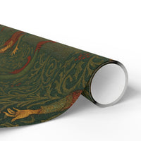 Load image into Gallery viewer, Dancing Christmas Elf William Morris Vintage Wrapping Paper