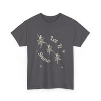 Load image into Gallery viewer, Let It Snow T‑Shirt — Vintage Ballerina Snowflake Holiday Tee