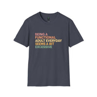 Load image into Gallery viewer, Being A Functional Adult Everyday Seems A Bit Excessive T-Shirt