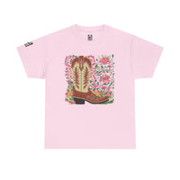 Load image into Gallery viewer, Floral Cowgirl Boot Unisex Tee - Western Style Shirt for Cowboy and Cowgirl Fans
