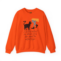 Load image into Gallery viewer, Halloween Black Cat Unisex Crewneck Sweatshirt - Southern Witch Vibes
