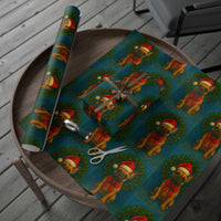 Load image into Gallery viewer, Wrapping Paper - French Bull Dog Christmas Design