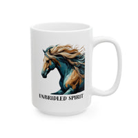 Load image into Gallery viewer, Mug Unbridled Horse Fast as the Wind 11oz/15oz Ceramic
