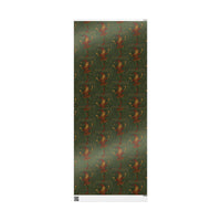 Load image into Gallery viewer, Dancing Christmas Elf William Morris Vintage Wrapping Paper
