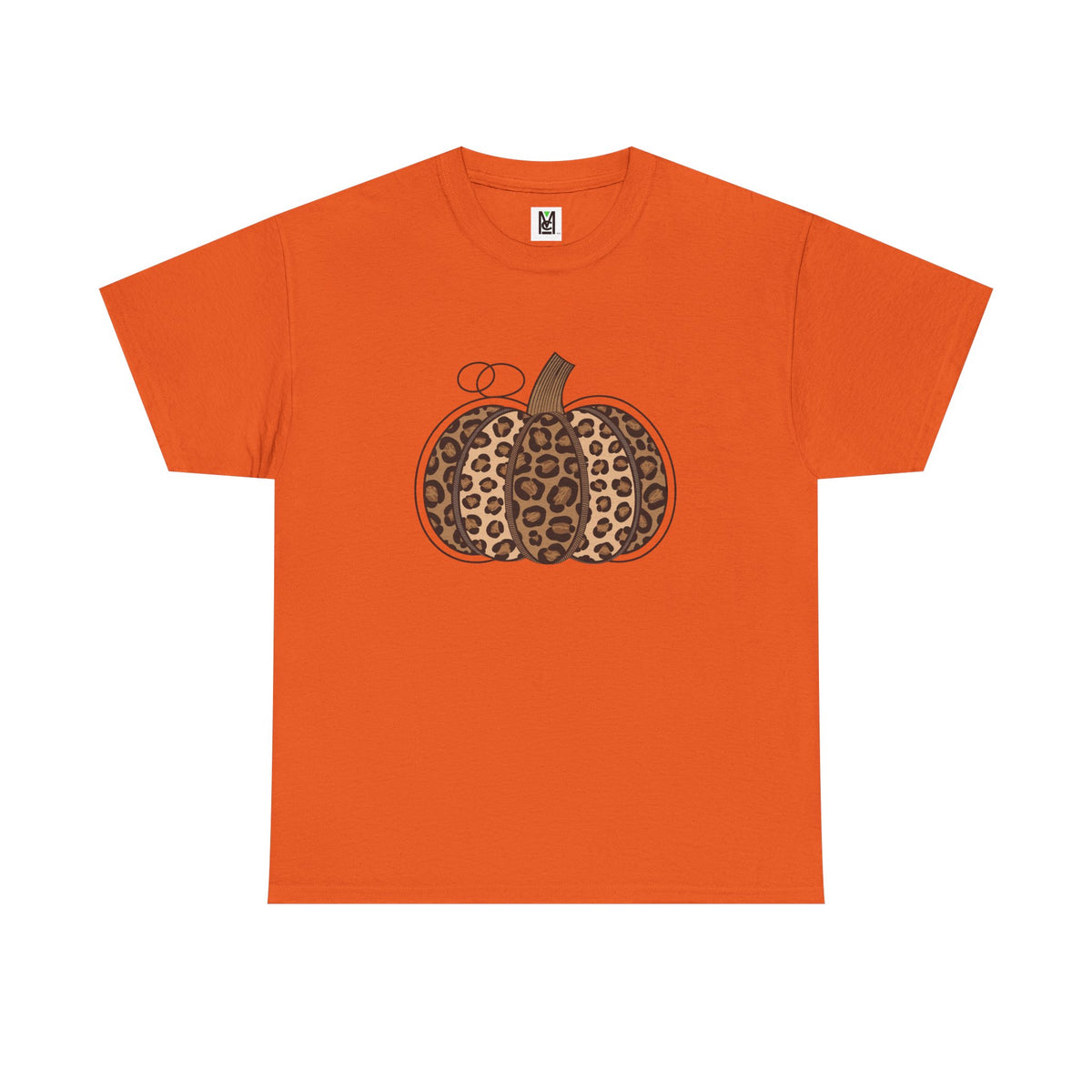 Leopard Print Tee - Whimsical Pumpkin Design
