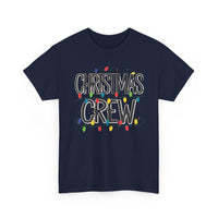 Load image into Gallery viewer, Christmas Crew T‑Shirt – Festive Holiday Tee with Colorful Christmas Lights