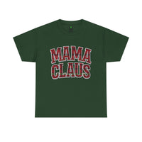 Load image into Gallery viewer, Mama Claus Plaid T-Shirt — Christmas Mom Holiday Tee