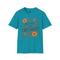 Load image into Gallery viewer, T-Shirt — "Not Now I'm Unplugged" Floral Relaxation Tee