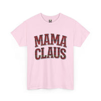 Load image into Gallery viewer, Mama Claus Plaid T-Shirt — Christmas Mom Holiday Tee
