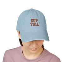 Load image into Gallery viewer, Embroidered Denim Hat SUP Y&#39;ALL
