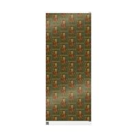 Load image into Gallery viewer, Vintage Santa Claus Christmas Wrapping Paper in the style of William Morris