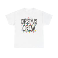 Load image into Gallery viewer, Christmas Crew T‑Shirt – Festive Holiday Tee with Colorful Christmas Lights