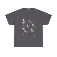 Load image into Gallery viewer, Let It Snow T‑Shirt — Vintage Ballerina Snowflake Holiday Tee