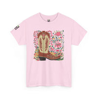 Load image into Gallery viewer, Floral Cowgirl Boot Unisex Tee - Western Style Shirt for Cowboy and Cowgirl Fans
