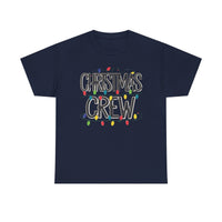 Load image into Gallery viewer, Christmas Crew T‑Shirt – Festive Holiday Tee with Colorful Christmas Lights