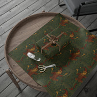 Load image into Gallery viewer, Dancing Christmas Elf William Morris Vintage Wrapping Paper