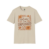 Load image into Gallery viewer, T-Shirt — "Not Now I'm Unplugged" Floral Relaxation Tee