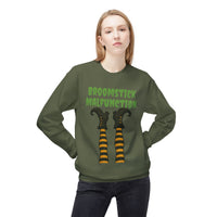 Load image into Gallery viewer, Halloween Crewneck Sweatshirt - Funny Broomstick Malfunction
