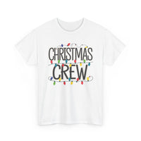 Load image into Gallery viewer, Christmas Crew T‑Shirt – Festive Holiday Tee with Colorful Christmas Lights