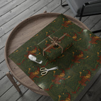 Load image into Gallery viewer, Dancing Christmas Elf William Morris Vintage Wrapping Paper