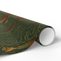 Load image into Gallery viewer, Dancing Christmas Elf William Morris Vintage Wrapping Paper