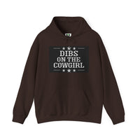 Load image into Gallery viewer, Dibs on the Cowgirl Hoodie for the man with a plan.
