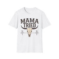 Load image into Gallery viewer, Mama Tried T-Shirt — Western Skull Graphic Tee for Country Moms