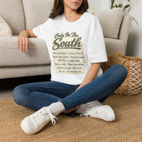 Load image into Gallery viewer, T-Shirt — "Only In The South" Graphic Tee (Bless Your Heart Phrase List)