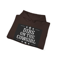 Load image into Gallery viewer, Dibs on the Cowgirl Hoodie for the man with a plan.
