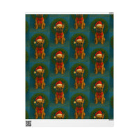Load image into Gallery viewer, Wrapping Paper - French Bull Dog Christmas Design
