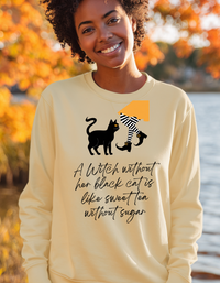 Load image into Gallery viewer, Halloween Black Cat Unisex Crewneck Sweatshirt - Southern Witch Vibes
