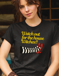Load image into Gallery viewer, Tee Shirt with Wicked Witch of the West House Scene Design
